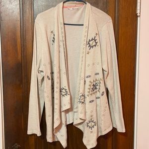 Aztec print cardigan